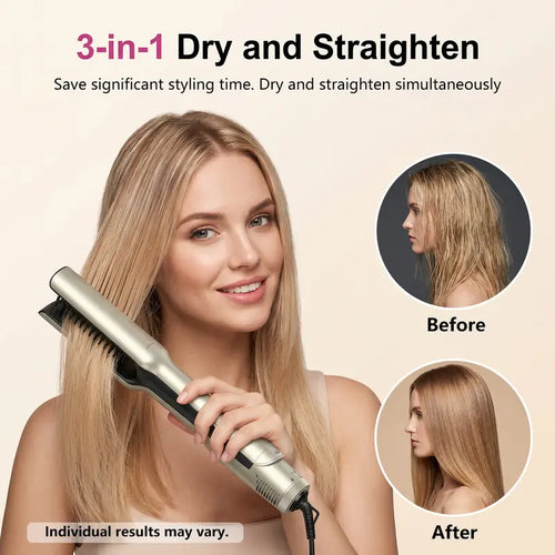 Multi-3-in-1 Hair straightener, Hair Dryer Brush, Wet to Dry One Step Straightener, Fast Drying, Air Pause VNEXPORT SD-919 1200W Latest hair straightener Handle