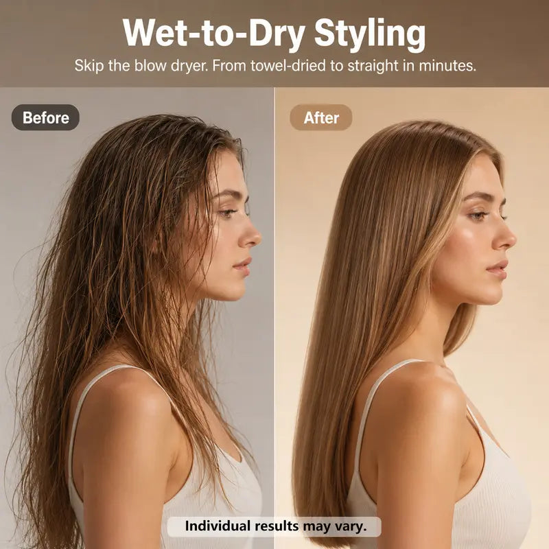 Multi-3-in-1 Hair straightener, Hair Dryer Brush, Wet to Dry One Step Straightener, Fast Drying, Air Pause VNEXPORT SD-919 1200W Latest hair straightener Handle